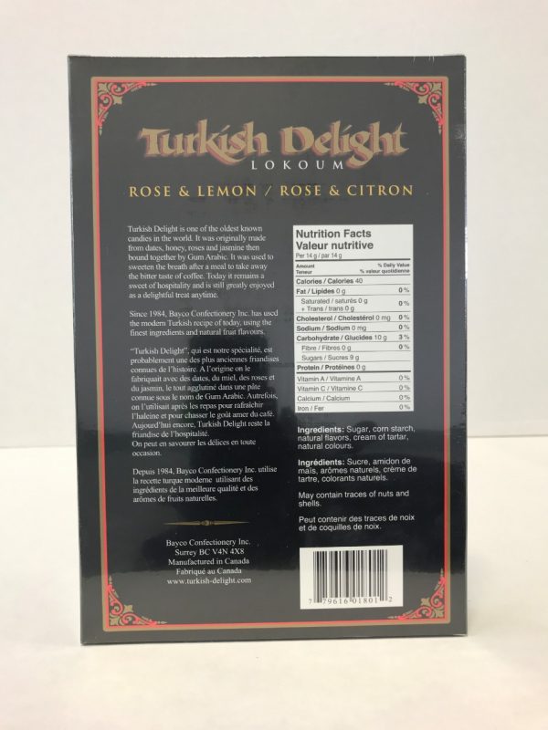 Turkish Delight - Rose & Lemon Flavour