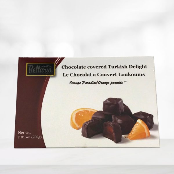 chocolate covered orange turkish delight gift box