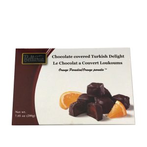 chocolate covered orange turkish delight gift box white