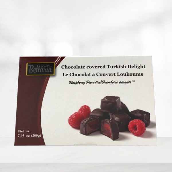 chocolate covered raspberry turkish delight gift box