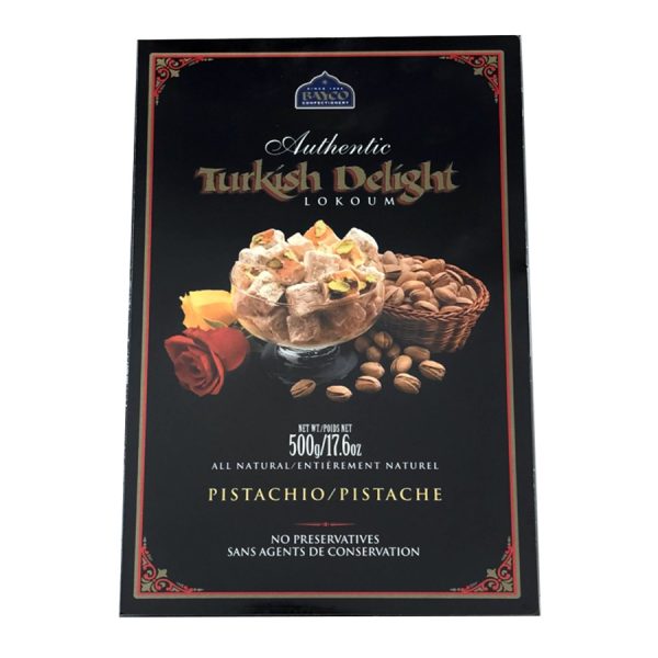 pistachio turkish delight 500g box white